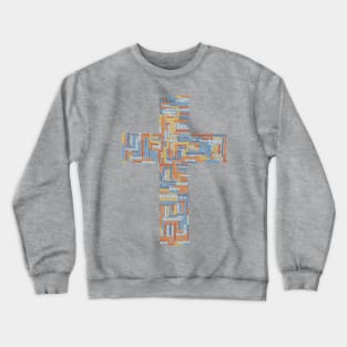 Colour cross word cloud Jesus God truth spirituality Christian design Crewneck Sweatshirt